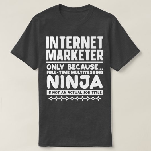 T-shirt Internet Marketer Ninja (Design devant)
