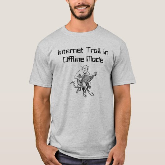 T-shirt Internet Troll en mode en différé (Devant)