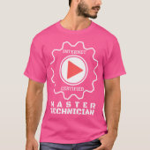 T-shirt Internet Video Master Technician Mechanics (Devant)