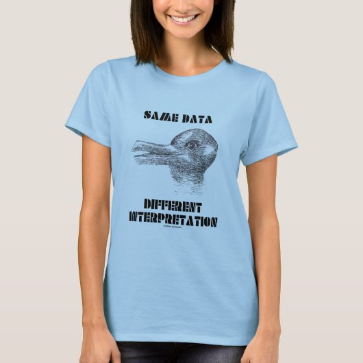 T-shirt Interprétation Différente Des Mêmes Données (Lapin (Devant)