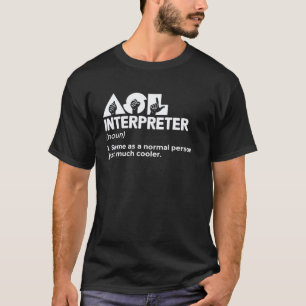 T-shirt Interprète en langue des signes Interprète en lang