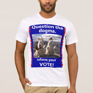 T-shirt Interrogez la chemise de dogme