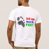 T-shirt Interrogez-moi au sujet de mes pieds (Dos)