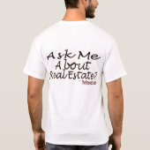 T-shirt Interrogez-moi au sujet des immobiliers ? (Dos)