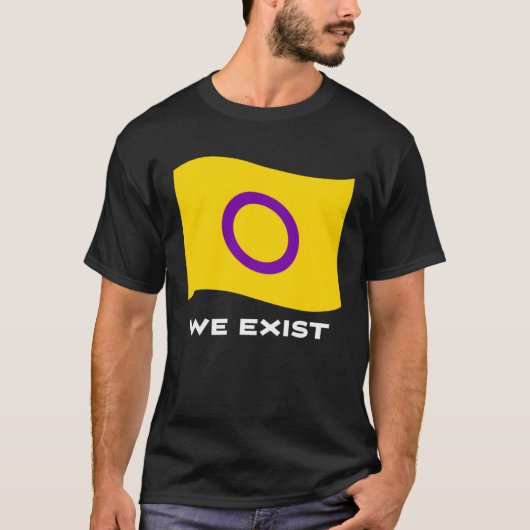 T-shirt Intersex Flag Intersex We Exist (Devant)