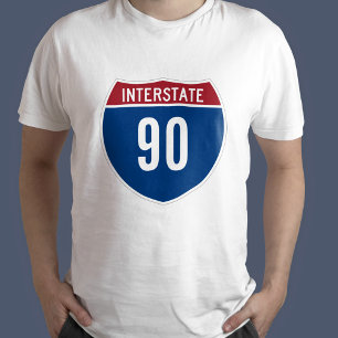 T-shirt Interstate 90 - 90e anniversaire