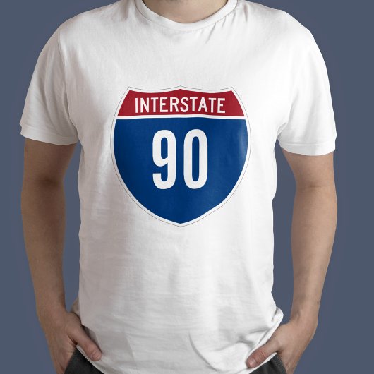 T-shirt Interstate 90 - 90e anniversaire