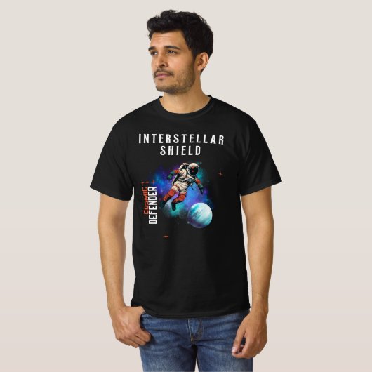 T-shirt Interstellar Shield Cosmic Defender (Devant entier)