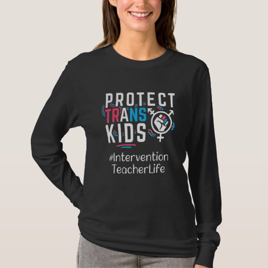 T-shirt Intervention Enseignant Protéger Les Enfants Trans (Devant)