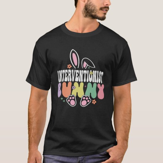 T-shirt Interventionist Bunny Easter Day Groovy Family Mat (Devant)