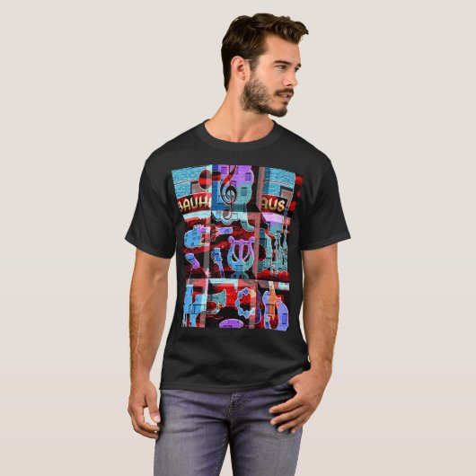 T-shirt Intimate Blue Summer Vibes orchestral music instru (Devant entier)