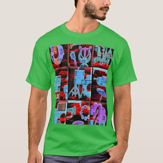 T-shirt Intimate Blue Summer Vibes orchestral music instru (Devant)