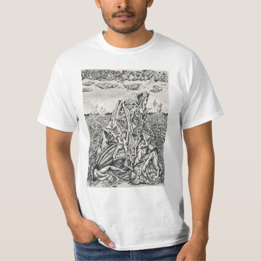 T-shirt Intimidation, dessin à l'encre indienne (Devant)