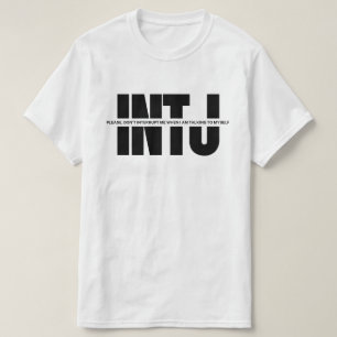 T-shirt INTJ esprit humour drôle Dire minimaliste citation