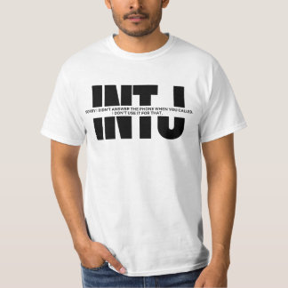T-shirt INTJ humour drôle Dire minimaliste Citation INTJ