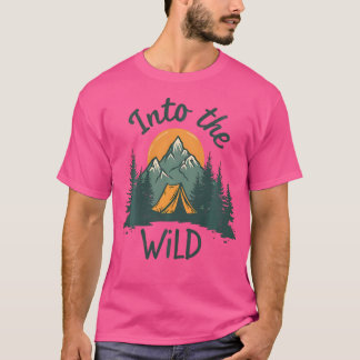 T-shirt Into the Wild Adventure Camping Montagnes Nature H