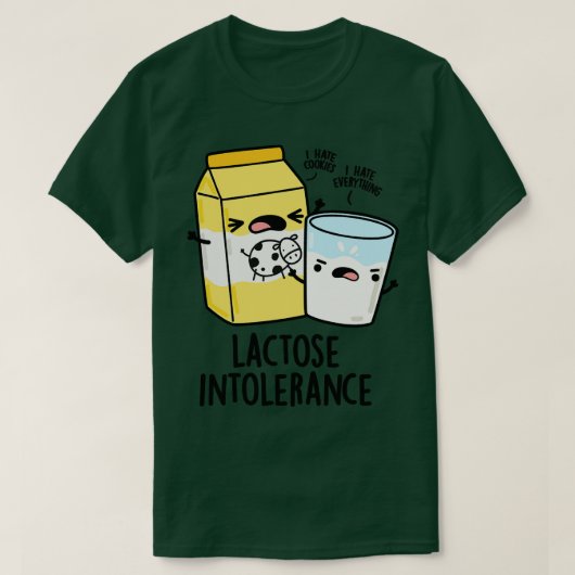 T-shirt Intolérance au lactose Funky Milk Pun 1 (Design devant)