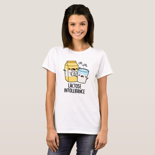 T-shirt Intolérance au lactose Funny Milk Pun (Devant entier)