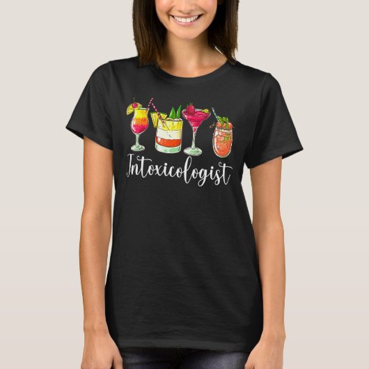 T-shirt Intoxicologue Bartender Mixologue Bartending Dri (Devant)