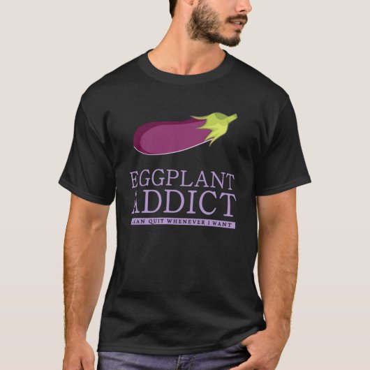 T-shirt intoxiqué d'aubergine (Devant)