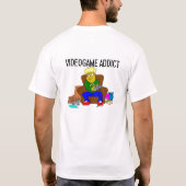 T-shirt Intoxiqué de jeu vidéo (Dos)