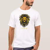 T-shirt Intrépide comme un lion - Gras Animal Graphic Tee (Devant)