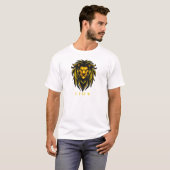 T-shirt Intrépide comme un lion - Gras Animal Graphic Tee (Devant entier)