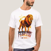 T-shirt Intrépide dans la foi Lion Graphique (Devant)