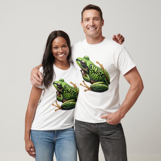 T-shirt Intricate Green Frog Just Vibin' (Unisexe)