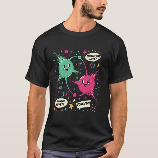 T-shirt Intrication Quantique Photon Physique Science Nerd (Devant)