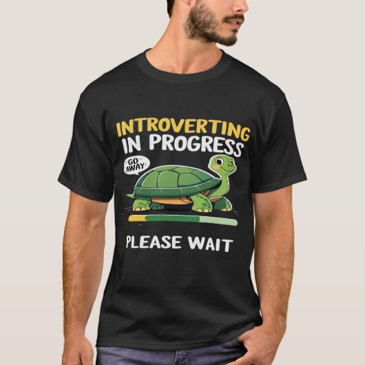 T-shirt « Introversion en cours » – Drôle de charg (Devant)