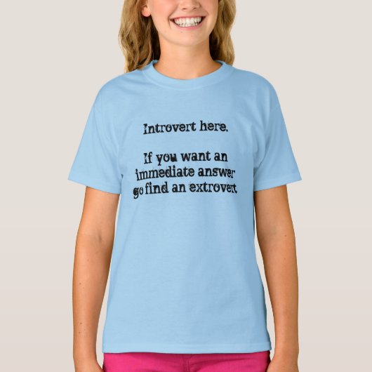 T-shirt Introvert ici (Devant)