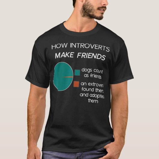 T-shirt Introvert T Funny Introverts Pie Chart  (Devant)