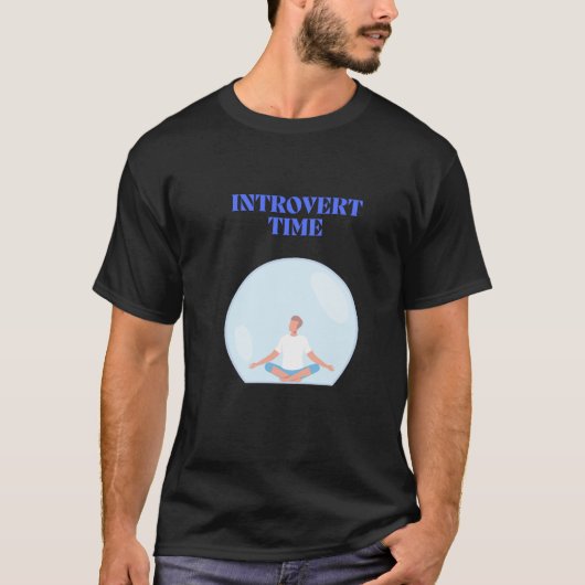 T-shirt Introvert Time Calm Meditation Illustration T-Shir (Devant)