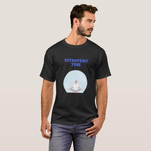 T-shirt Introvert Time Calm Meditation Illustration T-Shir (Devant entier)