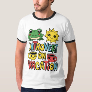 T-shirt Introvert Vacation Mode homme à manches courtes