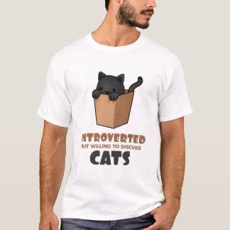 T-shirt "Introverted but Willing to Design Cats"