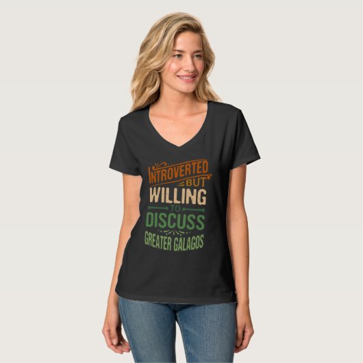 T-shirt Introverted But Willing To Discuss Greater Galagos (Devant entier)