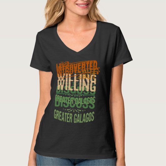 T-shirt Introverted But Willing To Discuss Greater Galagos (Devant)