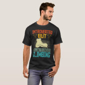 T-shirt Introverted Climber Vintage Rock Climbing Boulderi (Devant entier)