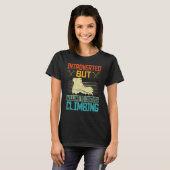 T-shirt Introverted Climber Vintage Rock Climbing Boulderi (Devant entier)