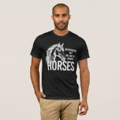 T-shirt Introverted mais disposé à discuter de chevaux drô (Devant entier)