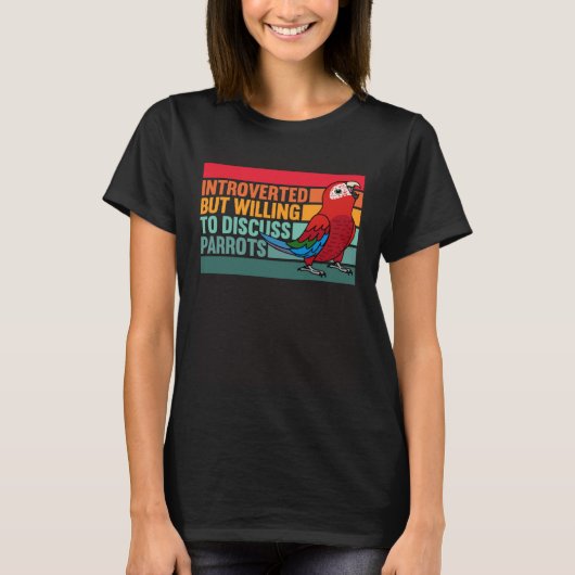 T-shirt Introverted Mais Parrots Vert ailes Macaw (Devant)