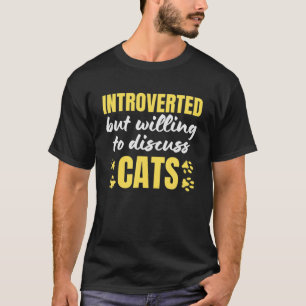 T-shirt Introverted Mais Prêt À Discuter De Chats Amoureux