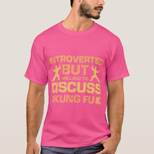 T-shirt Introverted Mais Prêt À Discuter De Kung Fu (Devant)