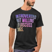 T-shirt Introverted, mais prêt à discuter des chiens Fils (Devant)