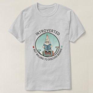 T-shirt Introverted Mais Prêt À Discuter Des Livres