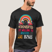T-shirt Introverted Mais Prêt À Discuter Des Sacs Lug Vint (Devant)