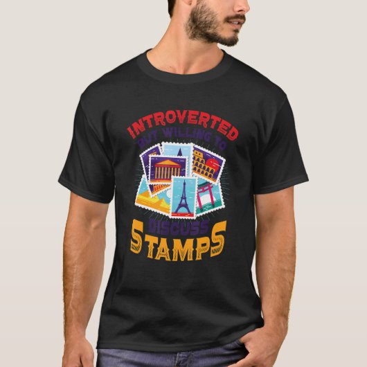 T-shirt Introverted Mais Prêt À Discuter Des Timbres Timbr (Devant)