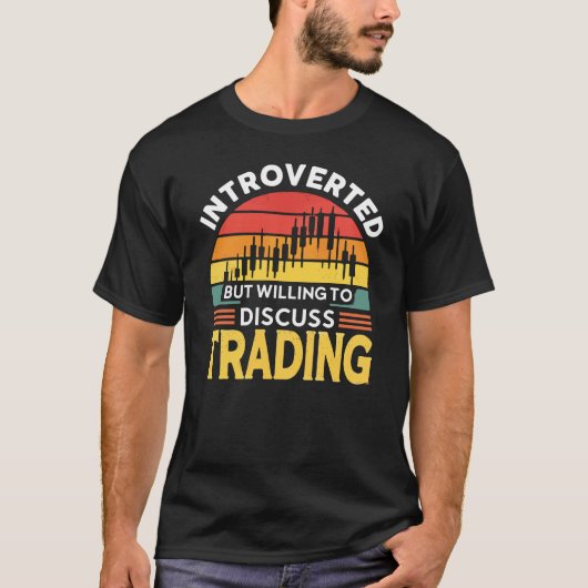 T-shirt Introverted, mais prêt à discuter du commerce, drô (Devant)